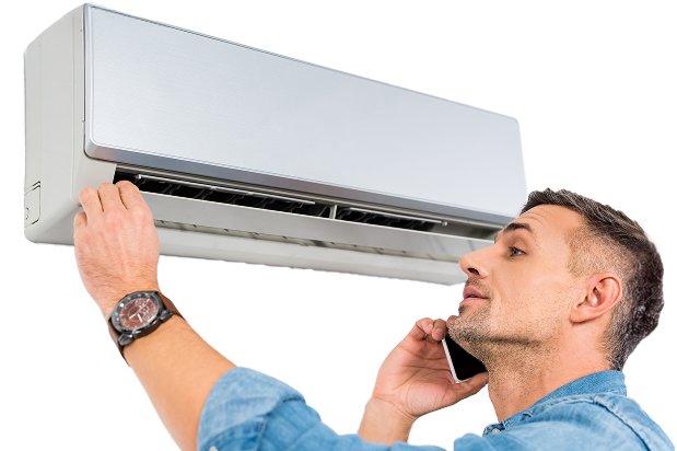 Man calling HVAC company because his mini-split in Royal Oak isn't cooling